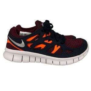 NEW! Nike Free Run 2 Sneakers Shoes Black Red Orange Women's Size 5.5